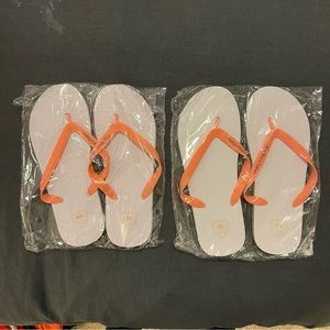 NWOT - Set of 2 - The Boca Raton Resort Flip Flops - One Size Fits Most